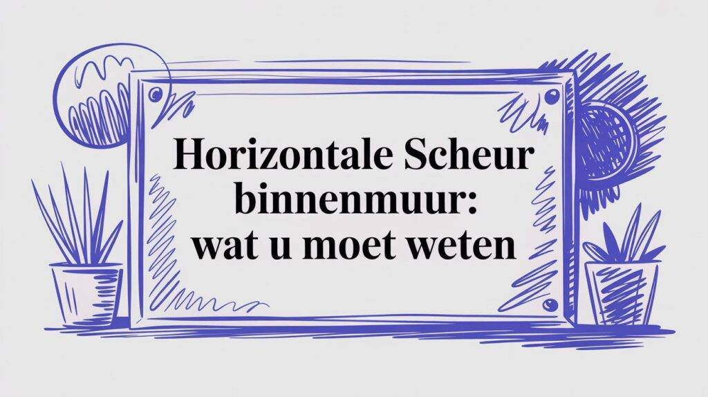 Titelillustratie over horizontale scheuren in een binnenmuur