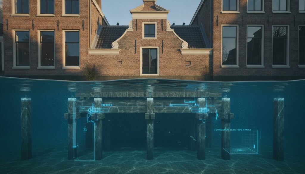 Inspectie van een grachtenpand in Amsterdam: alles over de fundering